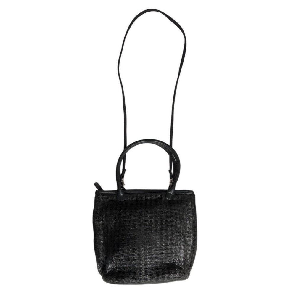 Etienne Aigner Women's Black Mesh Crossbody and Shoulder Bag Sz M